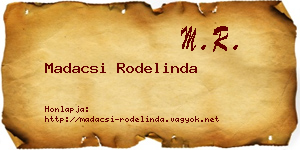 Madacsi Rodelinda névjegykártya